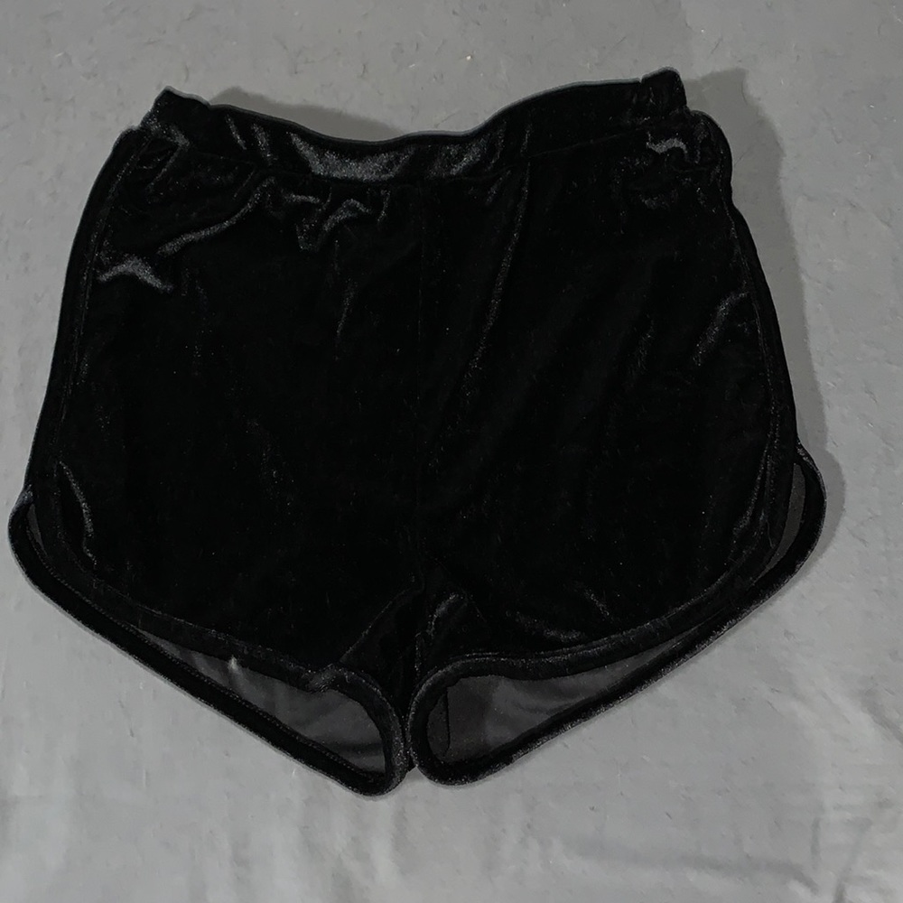 black velvet shorts